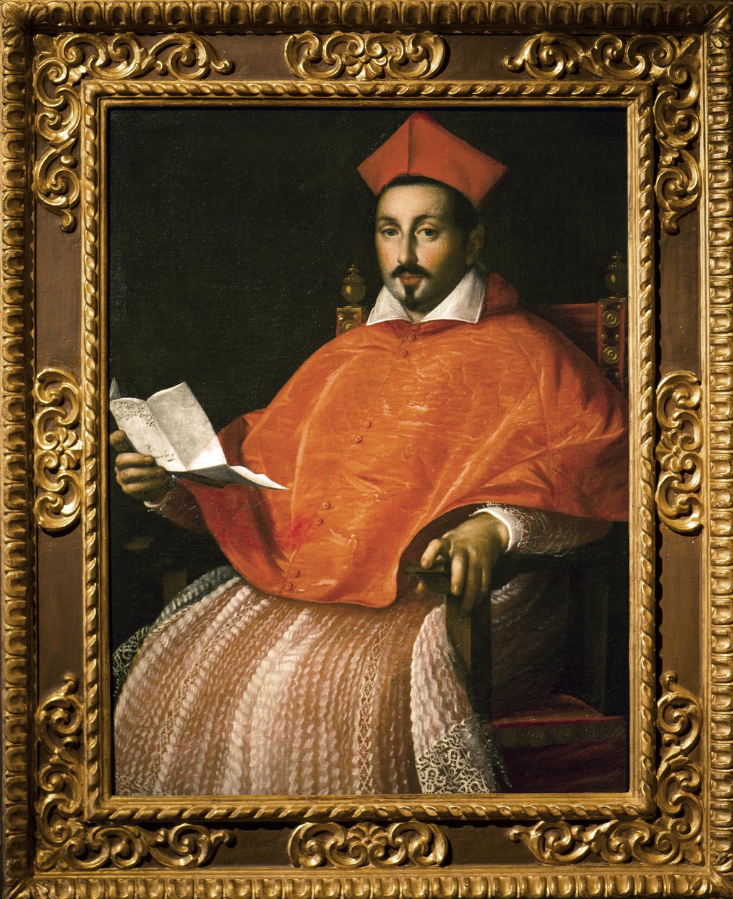 Portræt af kardinal Scipione Borghese (Scipione Caffarelli-Borghese) (1577-1633) af Ottavio Leoni - af Ottavio Mario Leoni