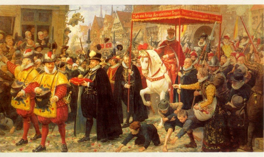 Christian d. 4.s kroning 1596 af Otto Bache