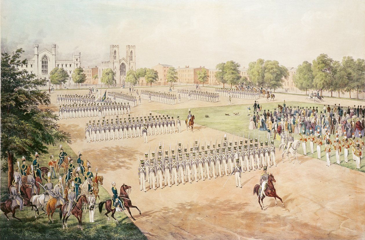 Nationalgarden af 7. Regiment NYSM, indgraveret af C. Gildemeister, 1852 af Otto Botticher