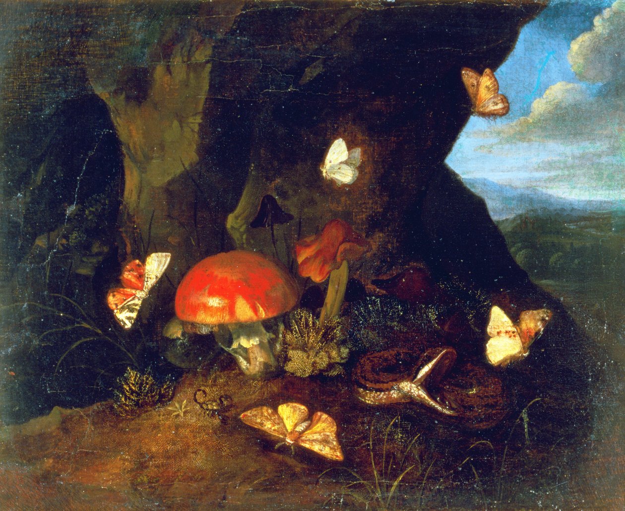 Underskov og dyreliv af Otto Marseus  van Schrieck