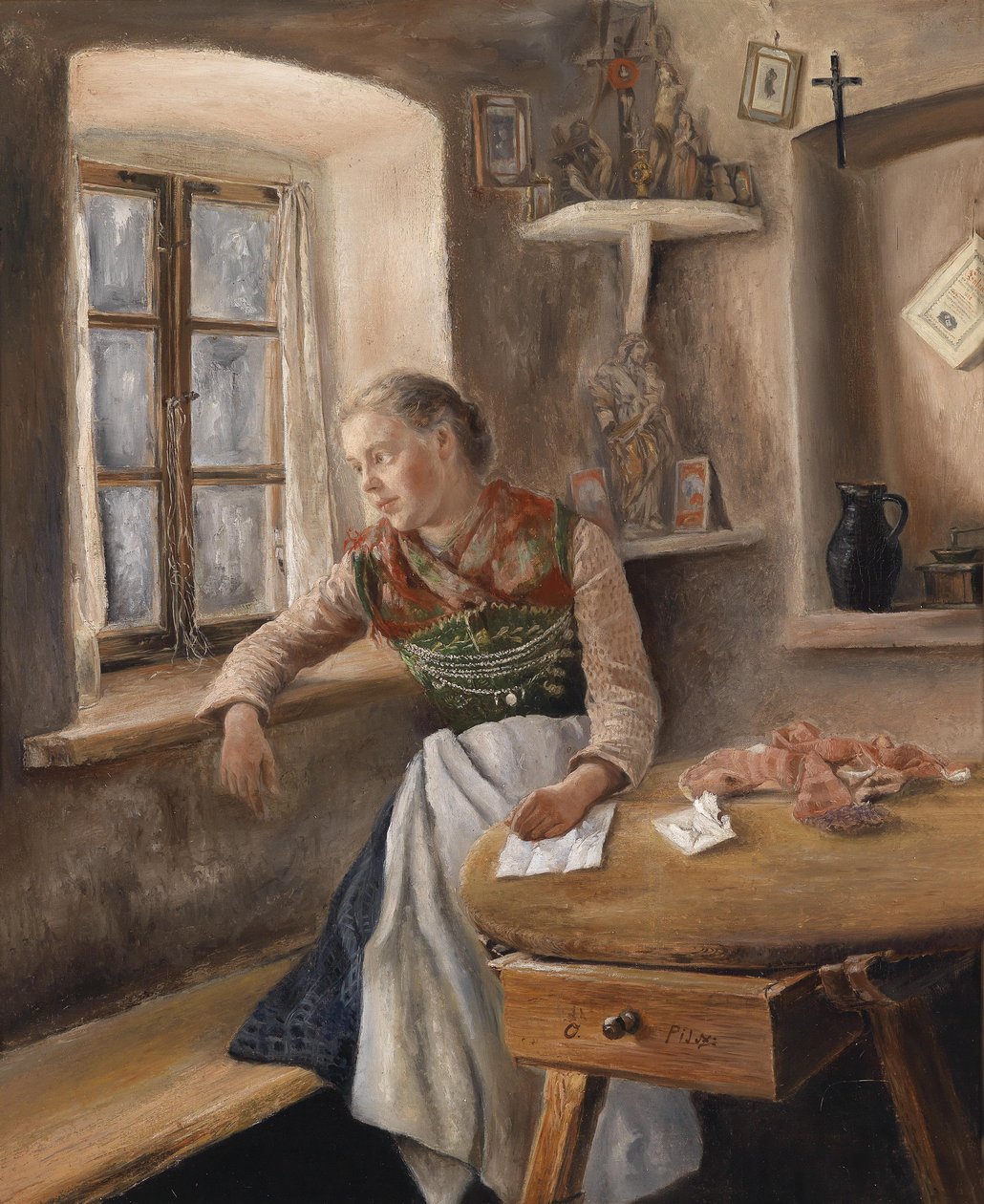 Pige ved vinduet af Otto Piltz