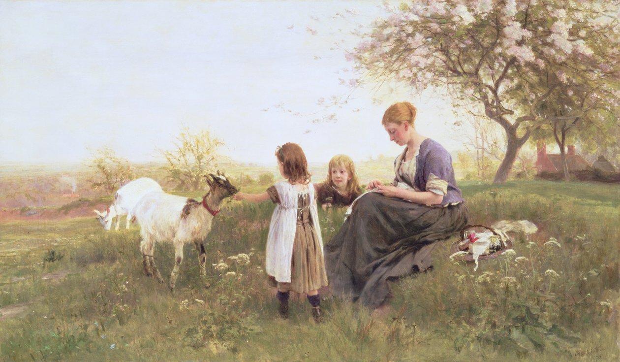 At fodre gederne, 1870 af Otto Weber