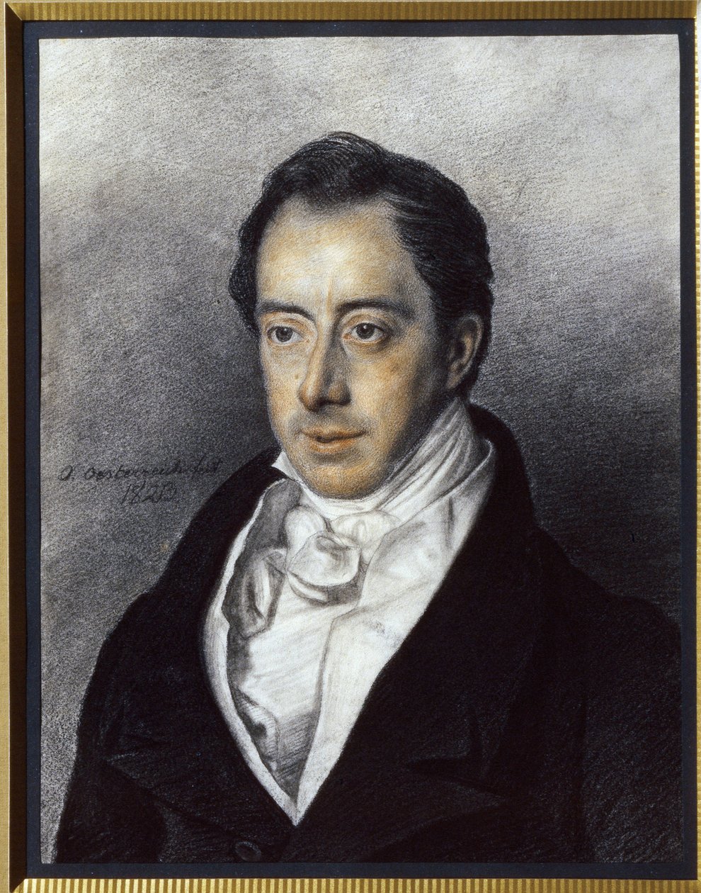Portræt af Nicolas Ivanovich Tourgueniev (1789-1871). (Portræt af N.I. Turgenev). Oeuvre de Otto (Yermolay) Oesterreich (1790-1871), pastel på pap af Otto  Oesterreich