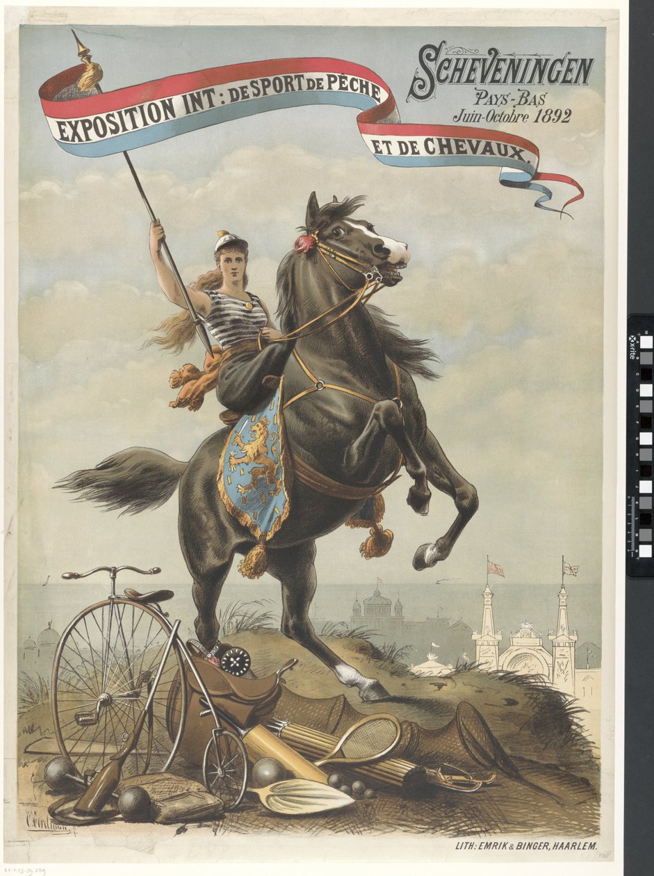 Int-udstilling: Sportsfiskeri og heste / Scheveningen Holland juni-oktober 1892 (titel på objekt) af Otto Eerelman
