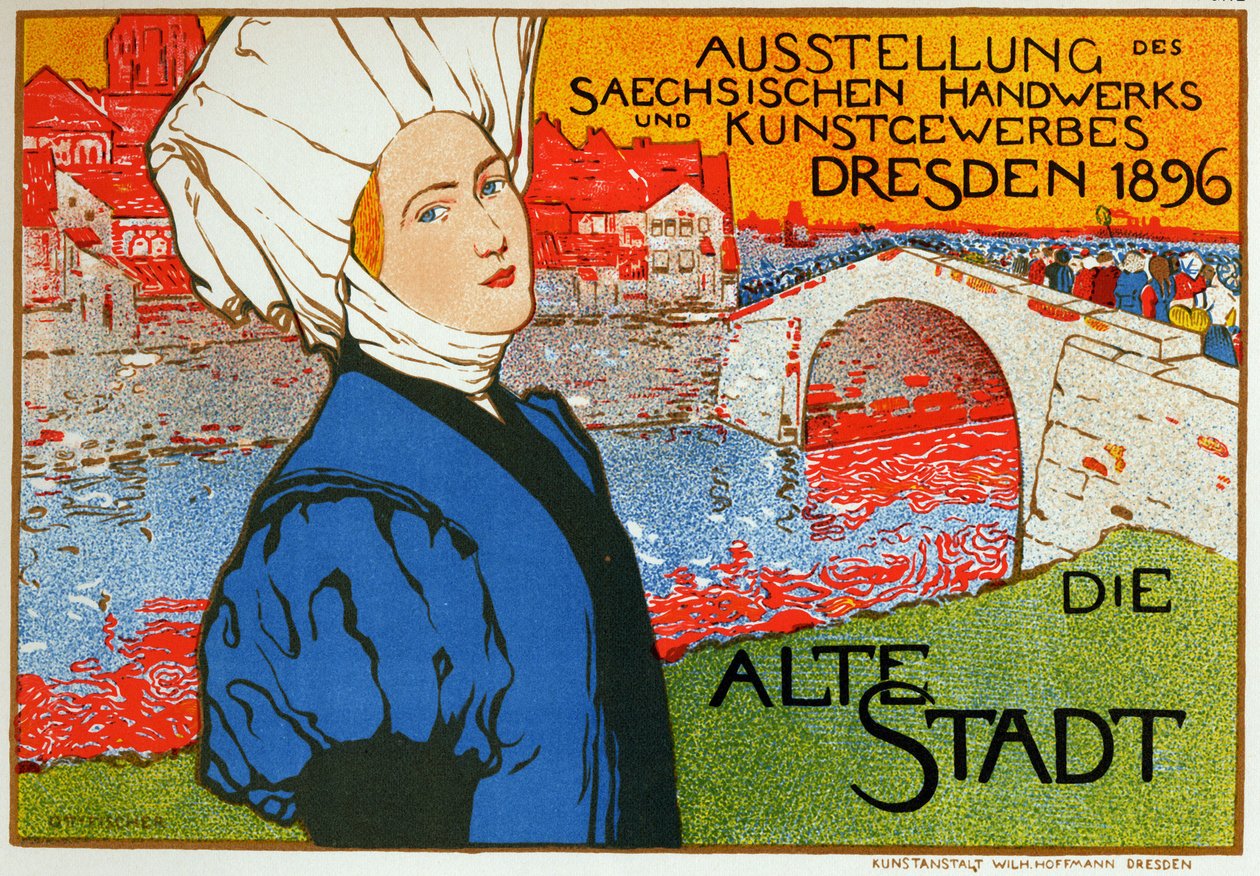 Industrimessen i Dresden i Tyskland af Otto Fischer