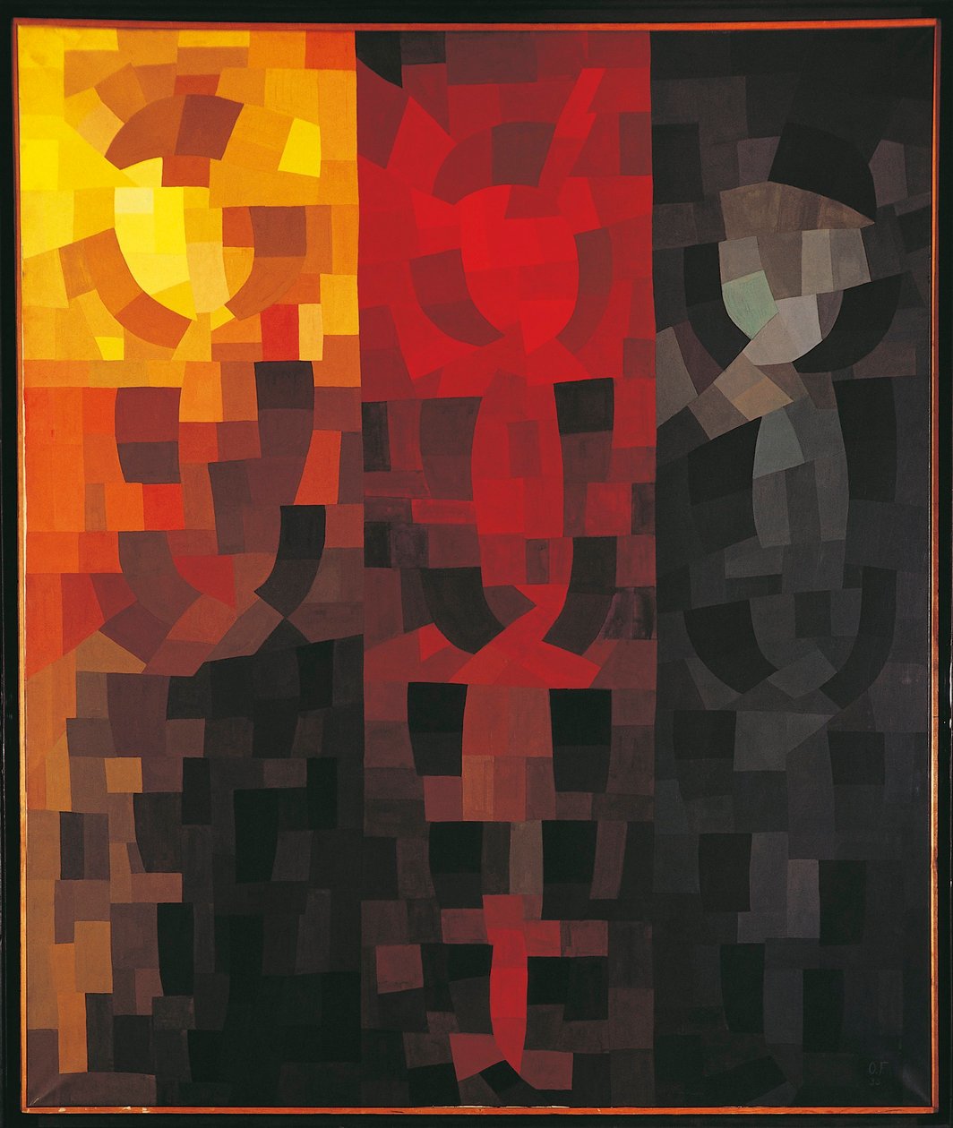 Frankrig, Paris, komposition december 1935, tegneserie for en triptykon af Otto Freundlich