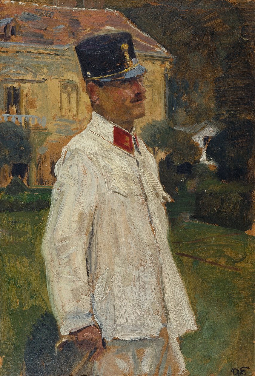 Heinrich (?) Gallia i officersuniform af Otto Friedrich