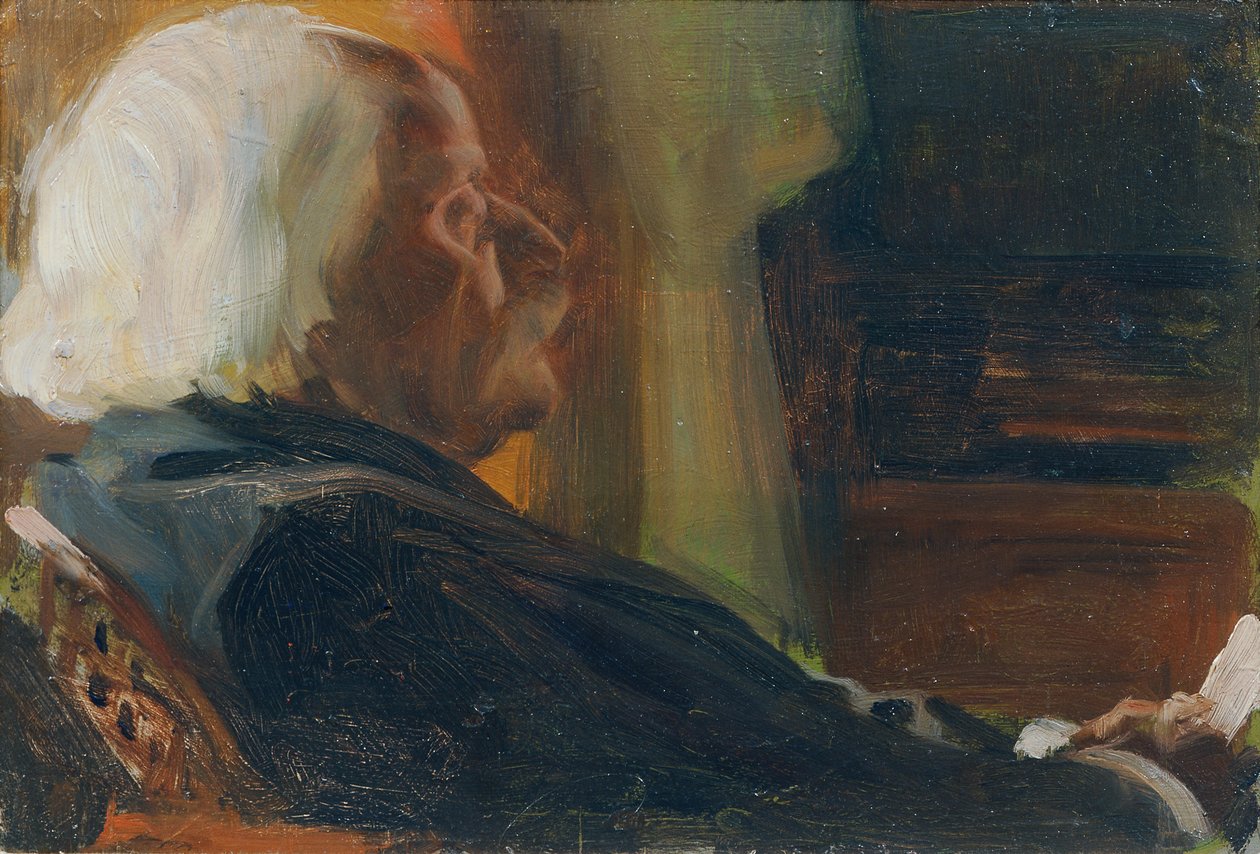 Portræt af komponisten Karl Goldmark 1830-1915, 1905. af Otto Friedrich