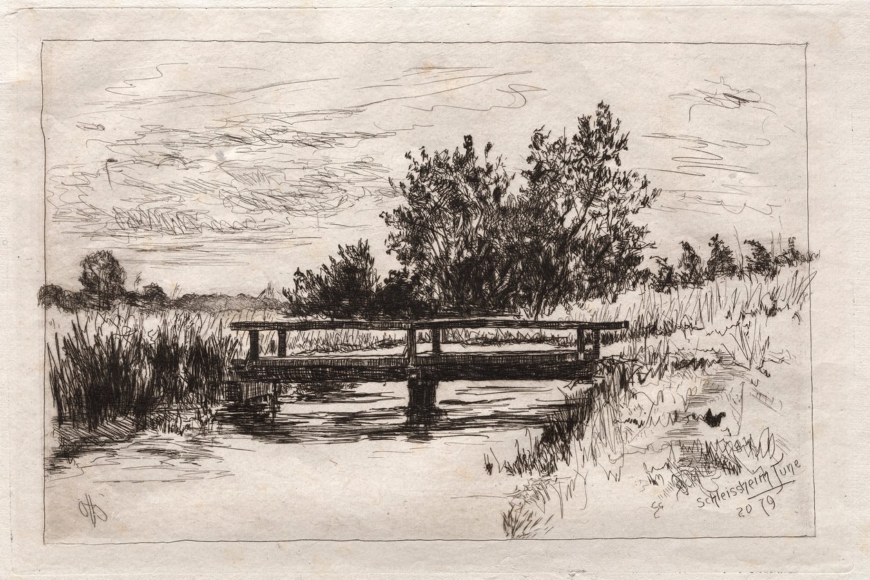 Bridge, Schleissheim, 1879. af Otto H. Bacher
