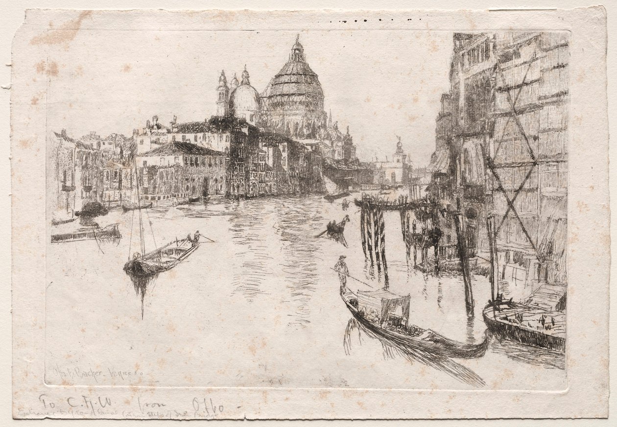 Indgang til Canal Grande, 1880. af Otto H. Bacher