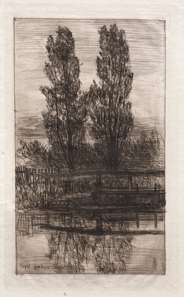 Popler, Royal Garden, Schleissheim, 1879. af Otto H. Bacher
