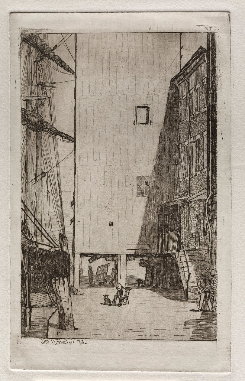 Skib og Elevator, 1878. af Otto H. Bacher