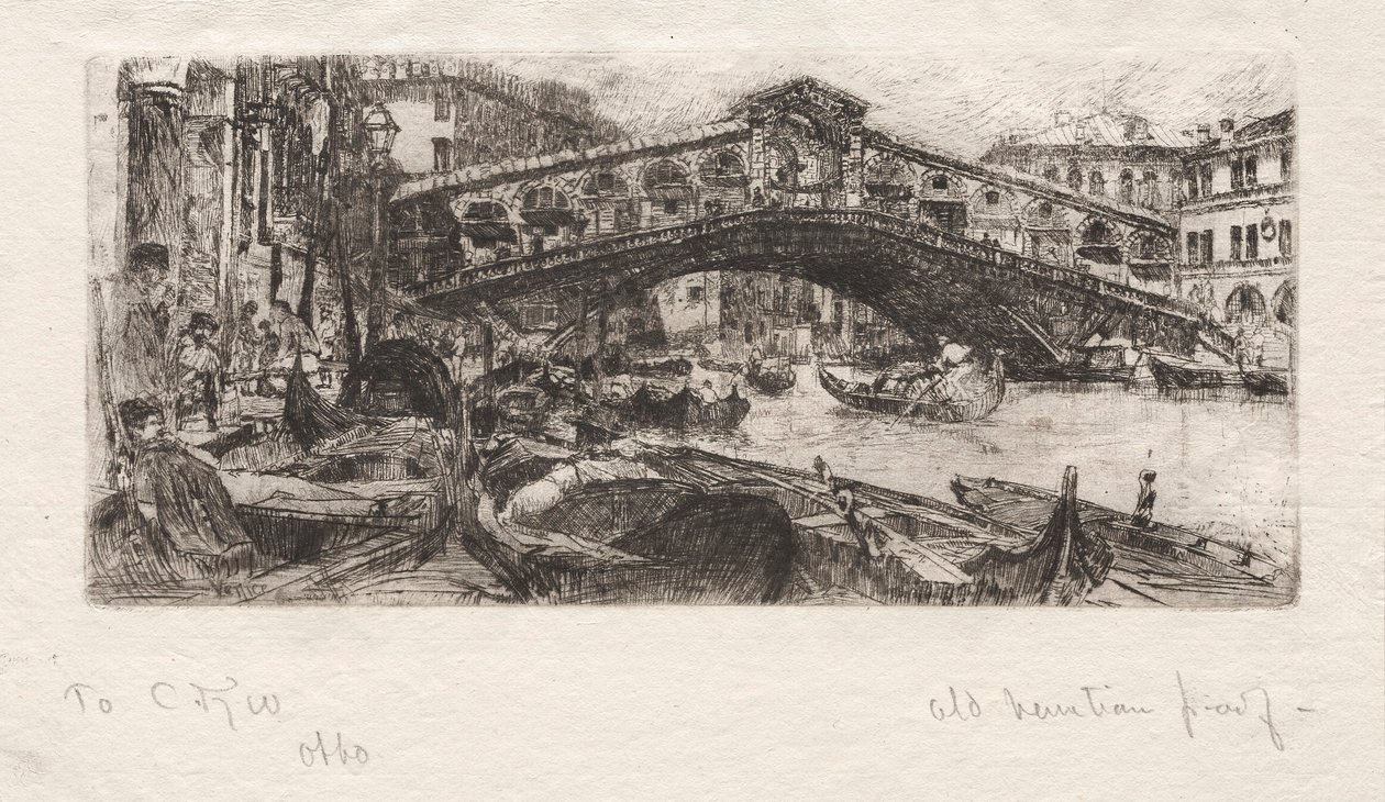Rialto, Venedig, 1880. af Otto H. Bacher