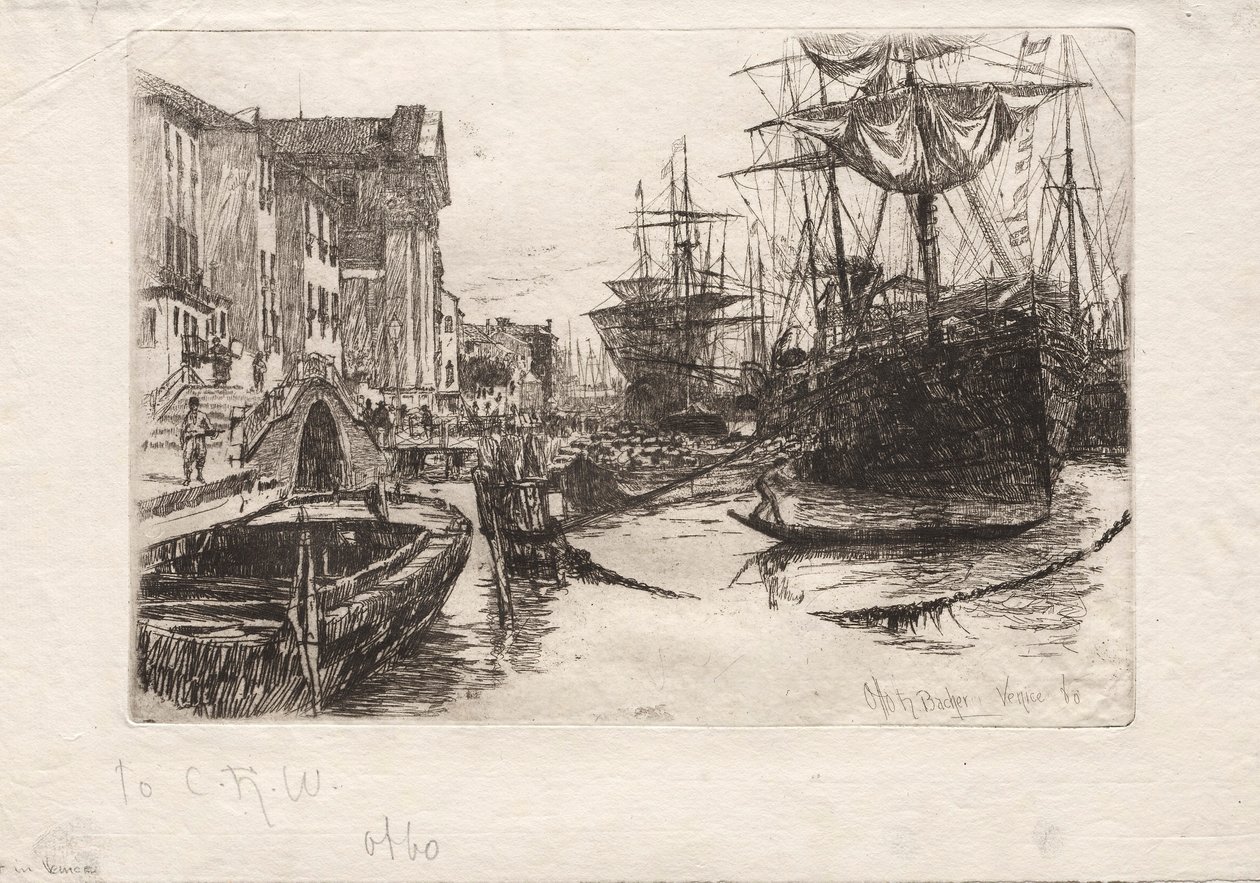 Udsigt i Venedig, 1880. af Otto H. Bacher