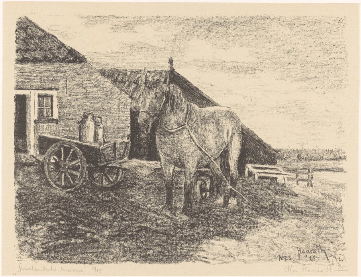 Amelandshoppe (original titel på objekt) af Otto Hanrath (signed by artist)