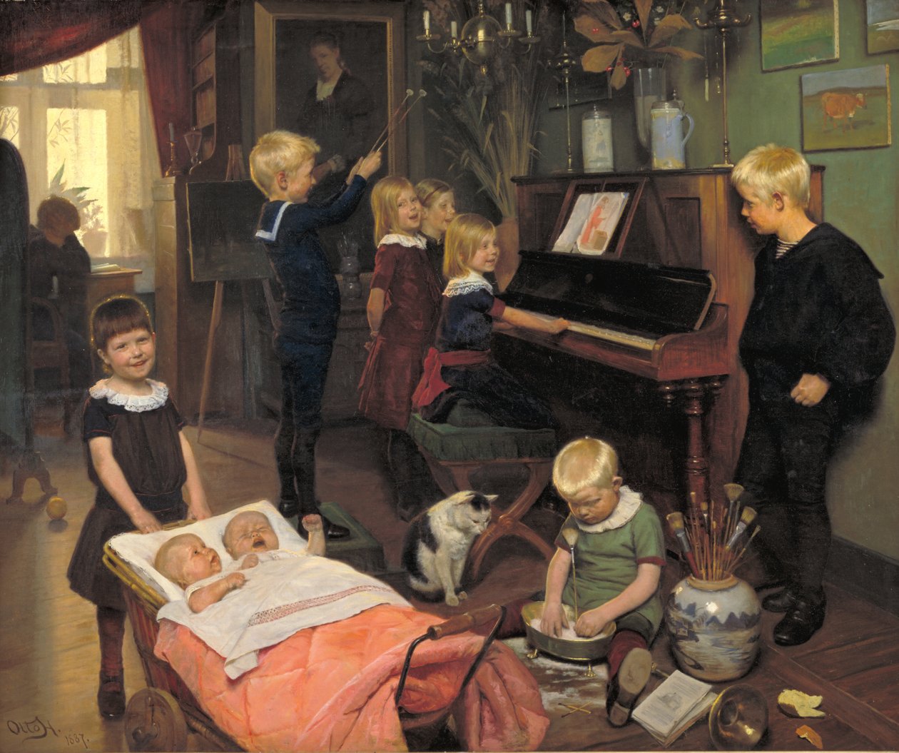 En koncert: Kunstnerens børn og deres legekammerater af Otto Haslund