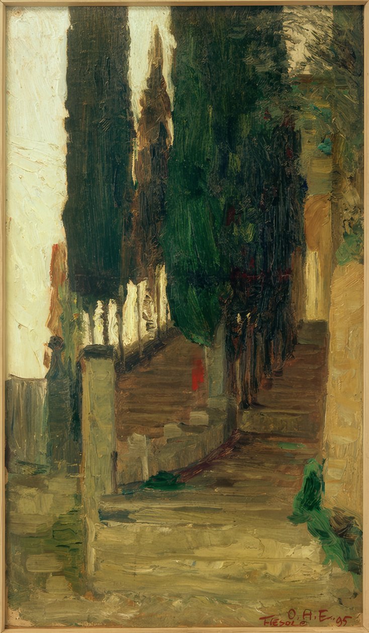 Trappe til klostret i Fiesole af Otto Heinrich Engel