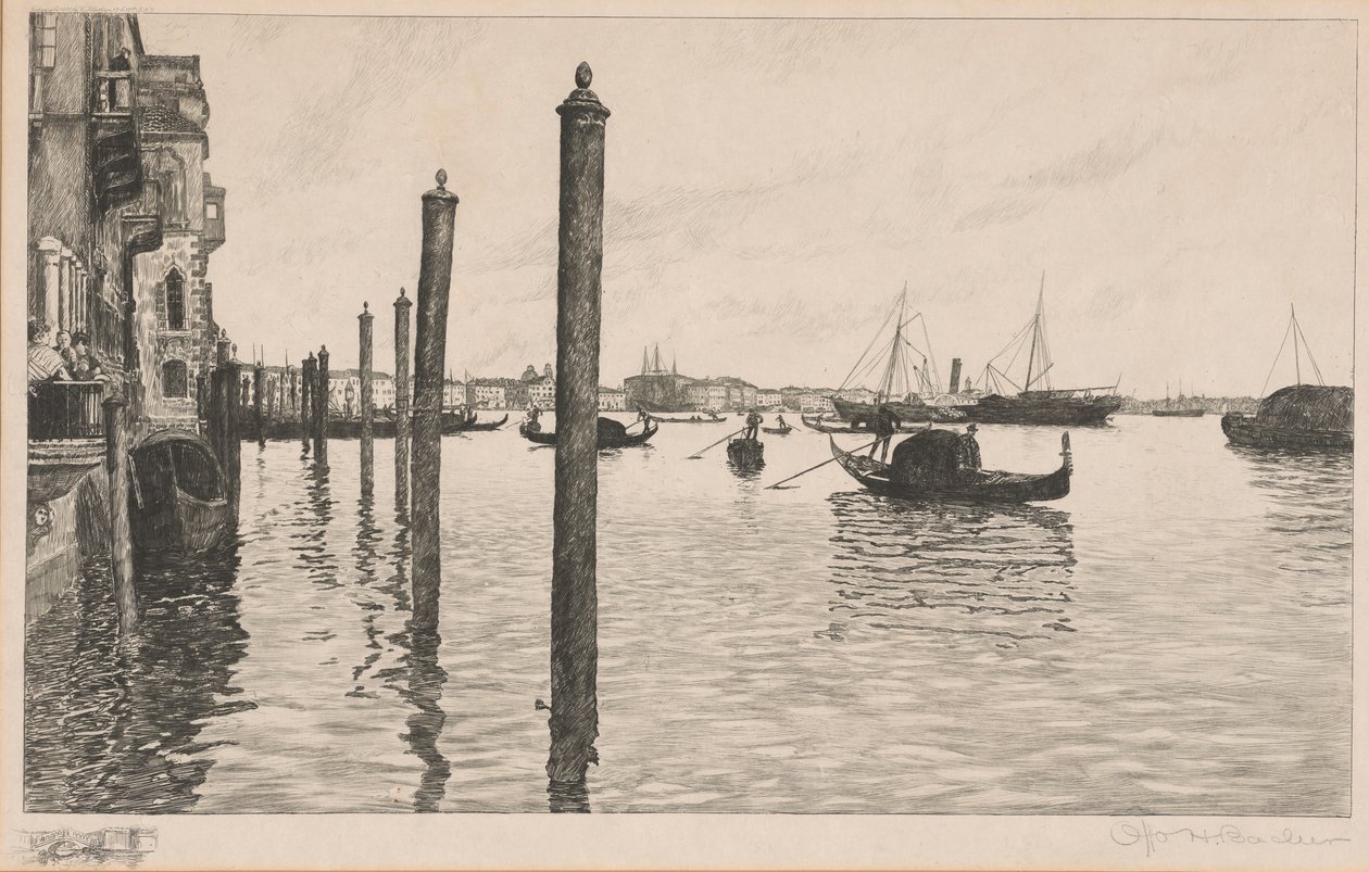 Canal Grande, Venedig af Otto Henry Bacher