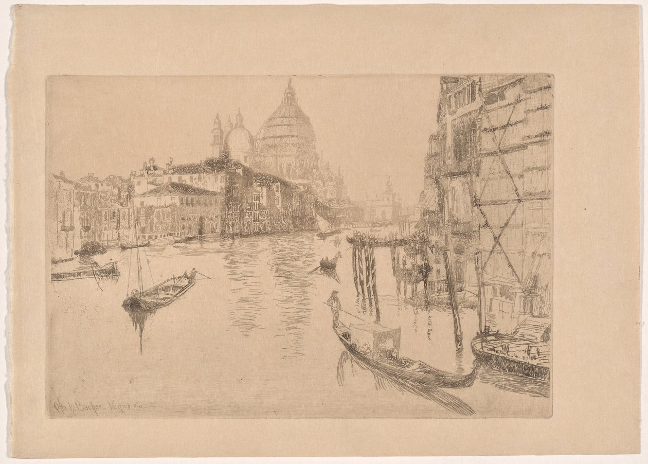 Indgang til Canal Grande af Otto Henry Bacher