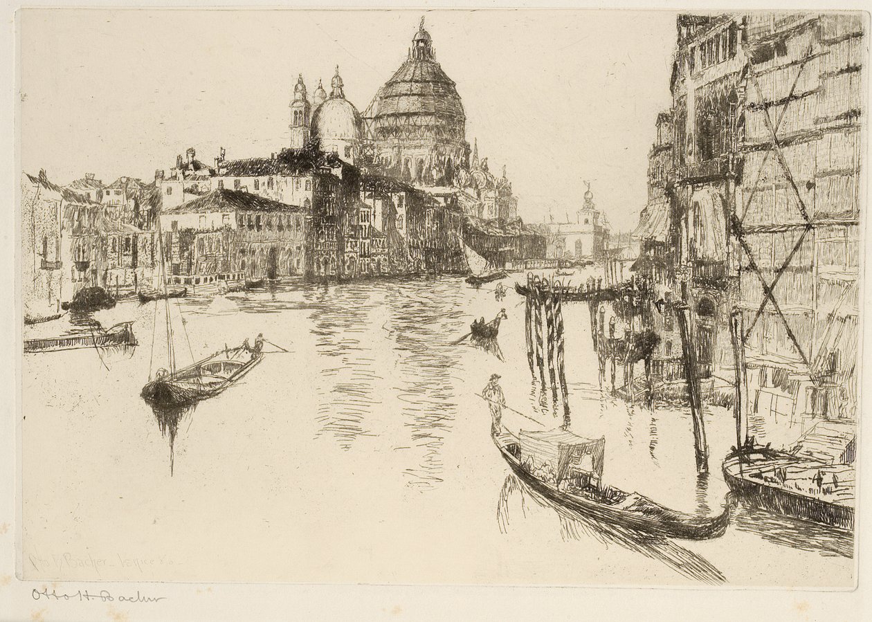 Canal Grande, Venedig af Otto Henry Bacher