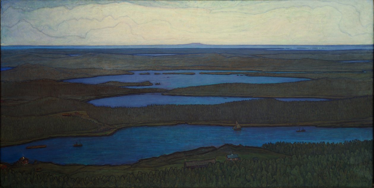 Over Skov og Sø, 1908 af Otto Hesselbom