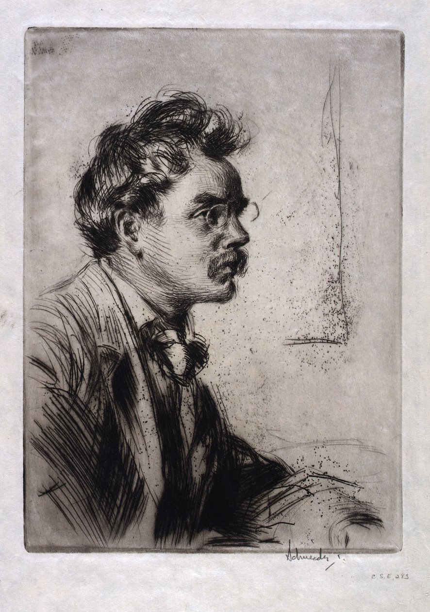 Portræt af B.J.O. Nordfelt af Otto J. Schneider