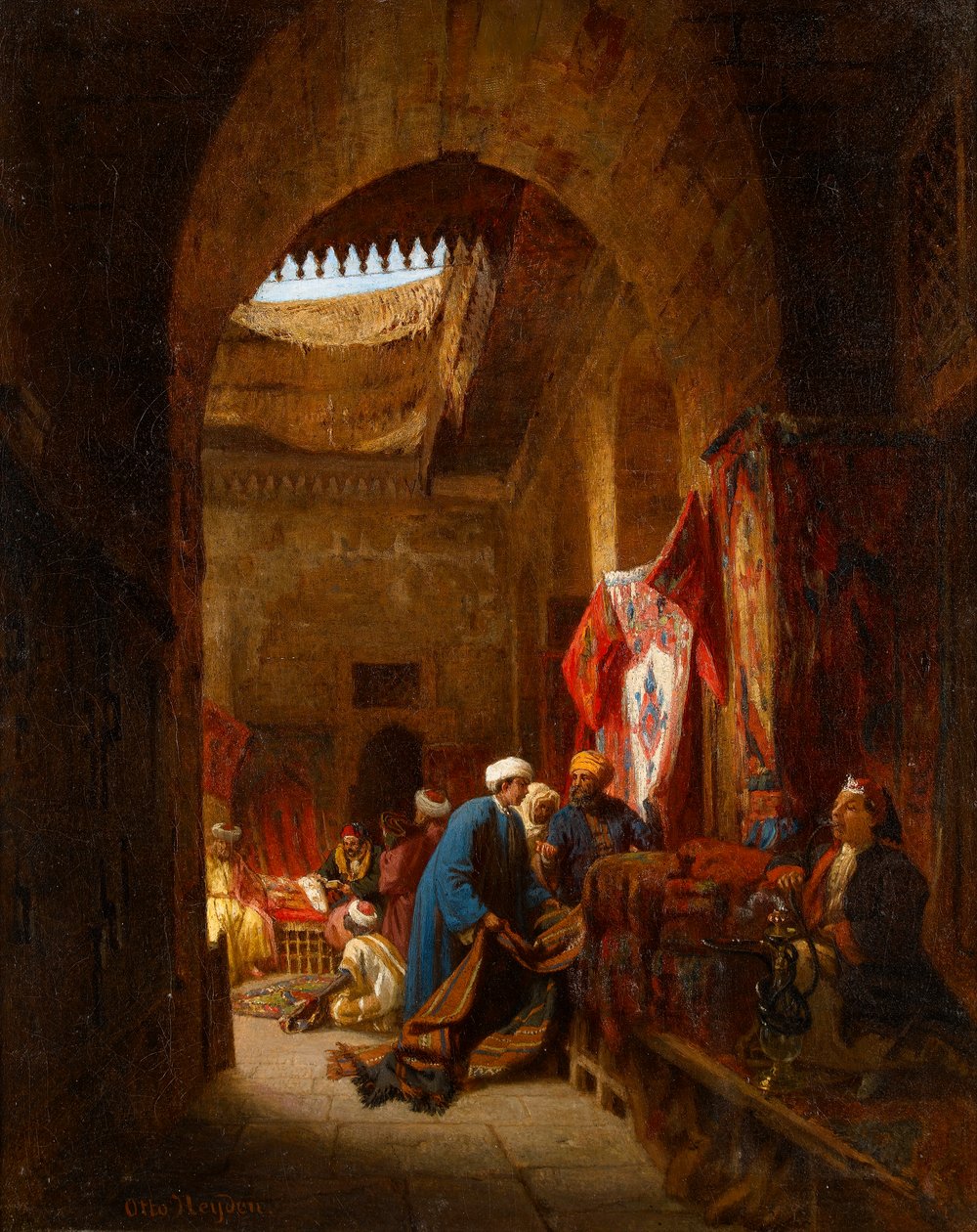 Tæppebasaren, Kairo af Otto Johann Heinrich Heyden