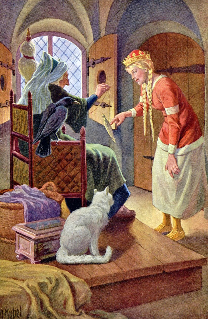Tornerose, ca. 1900 (postkort) af Otto Kubel