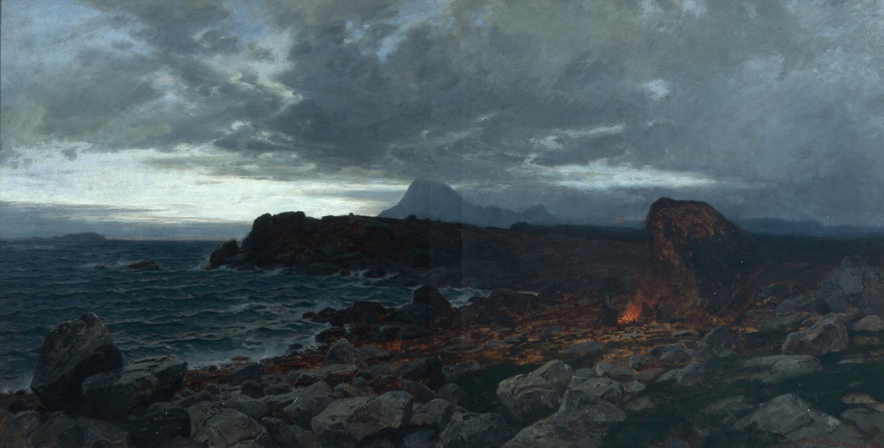 Efterårsaften på kysten, Kinn af Otto Ludvig Sinding