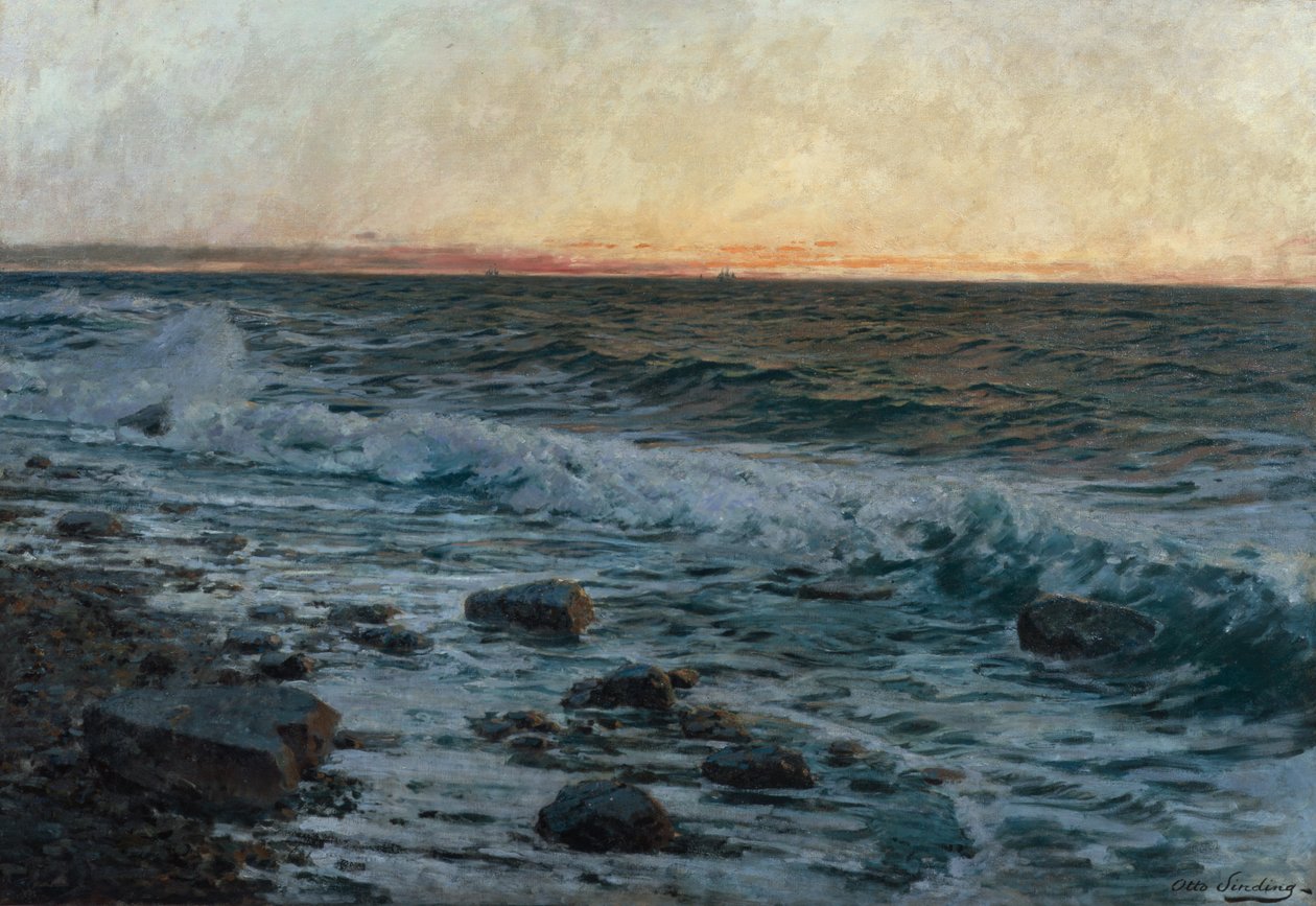 Før en storm (olie på lærred) af Otto Ludvig Sinding