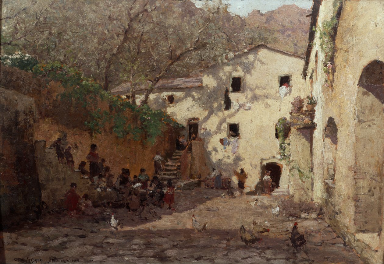 Hverdagsliv, Italien af Otto Ludvig Sinding