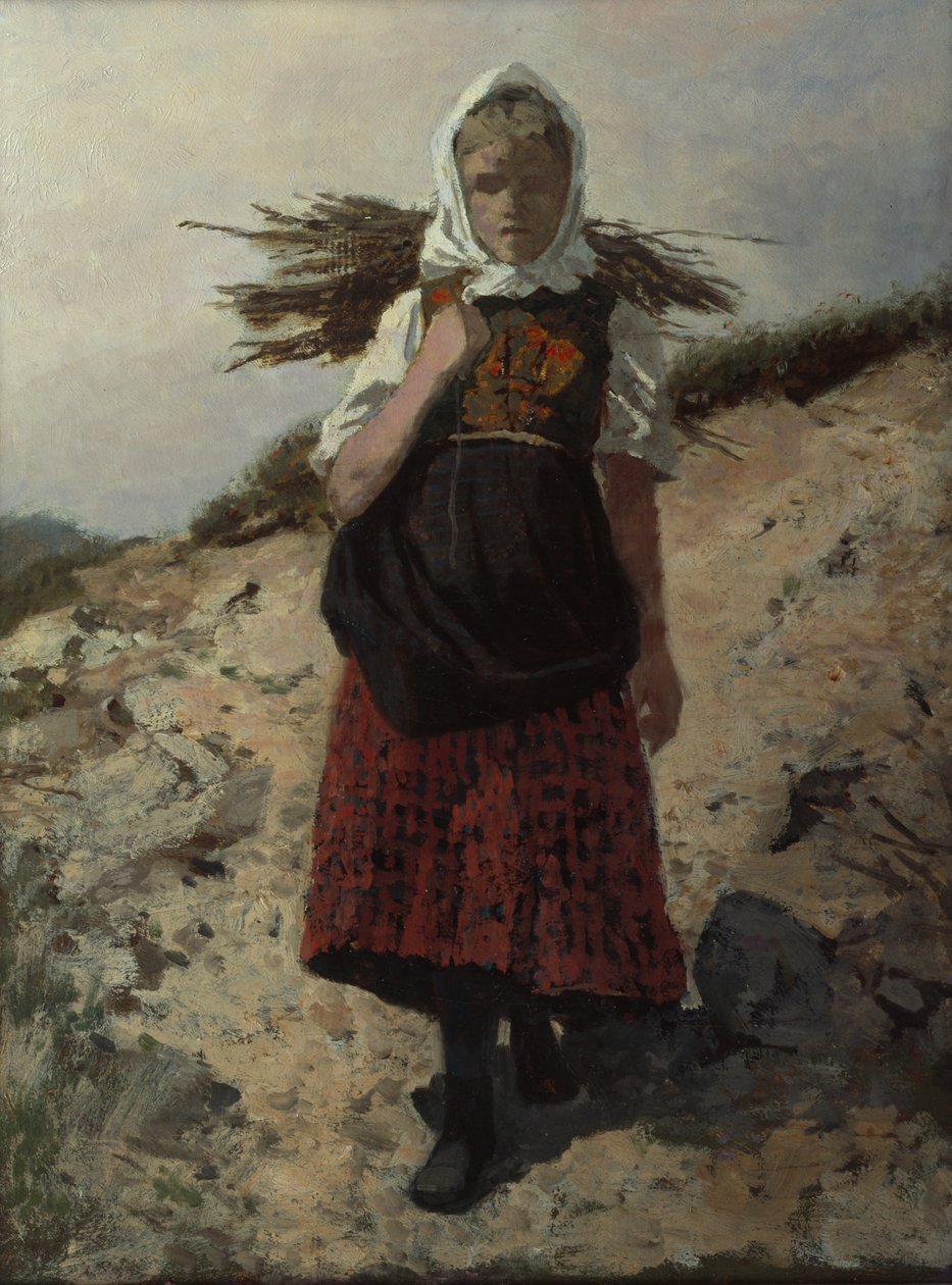 Brænde samlet (olie på lærred) af Otto Ludvig Sinding