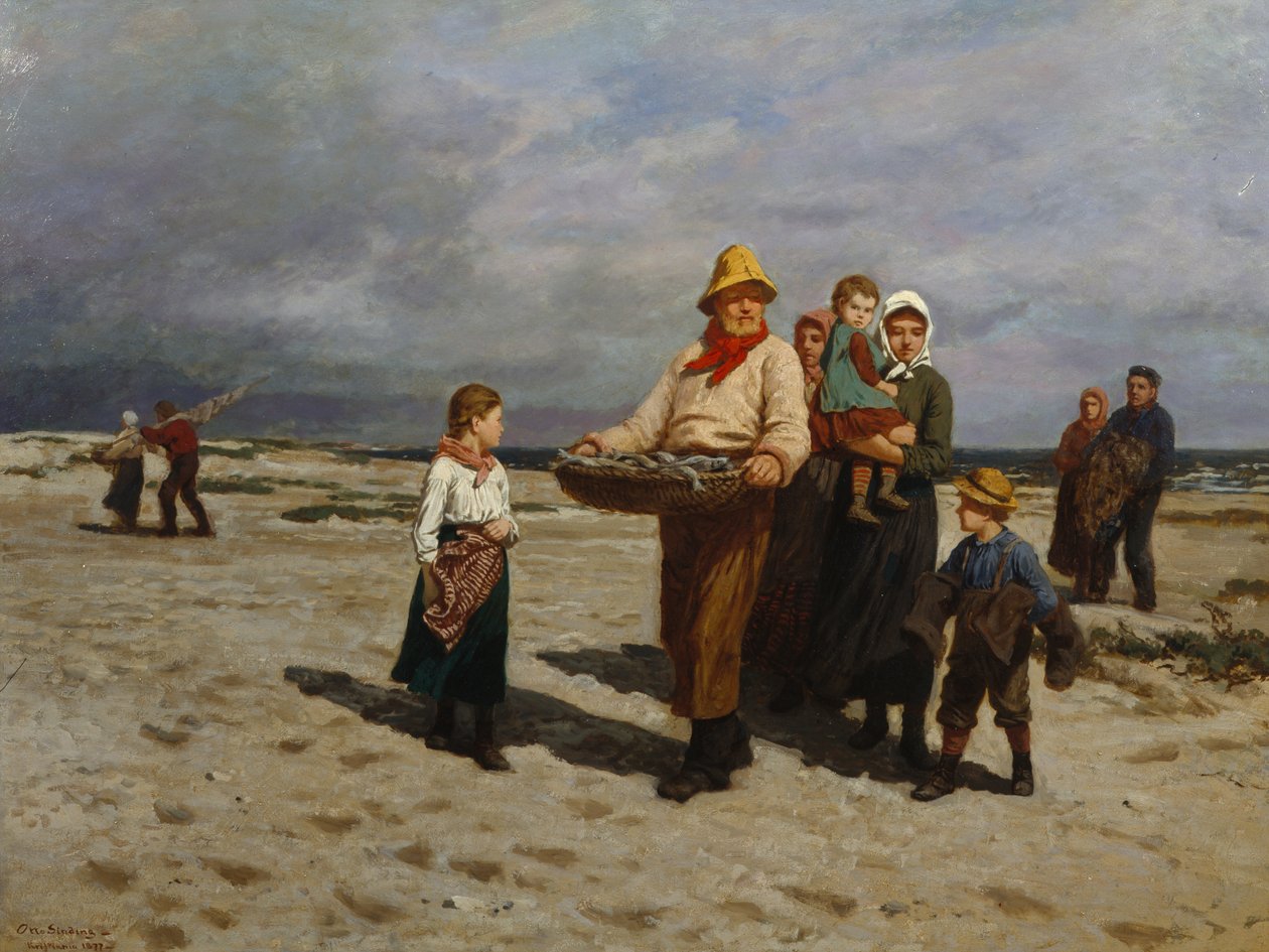 Fiskefangst af Otto Ludvig Sinding