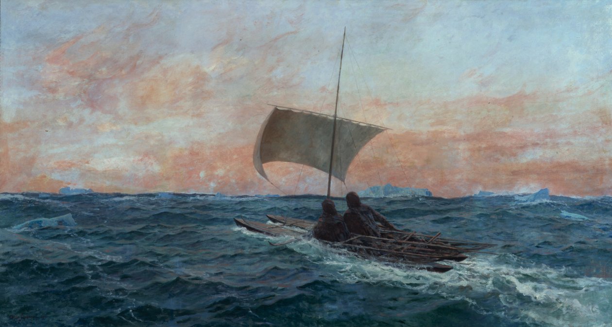 Nansen og Johansen fra det arktiske hav af Otto Ludvig Sinding