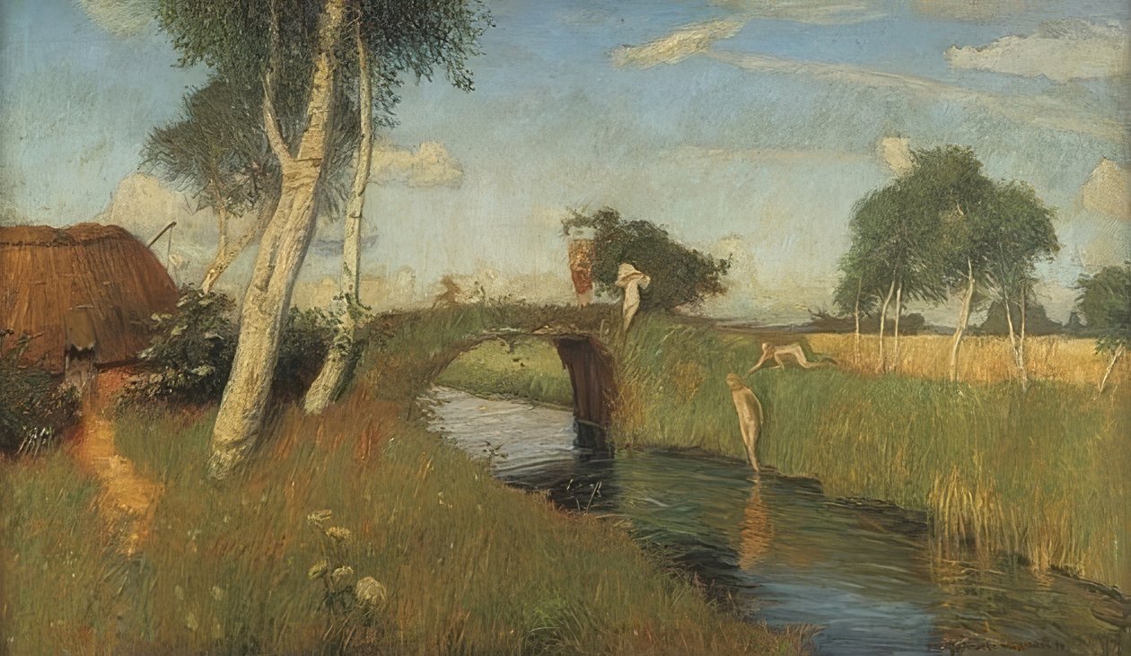Sommer am Moorkanal. 1896 af Otto Modersohn