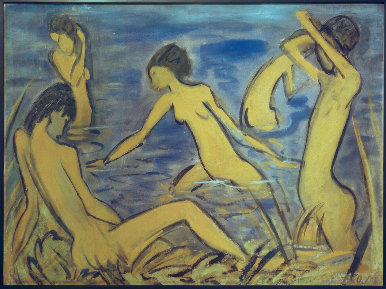 Badegæster af Otto Mueller