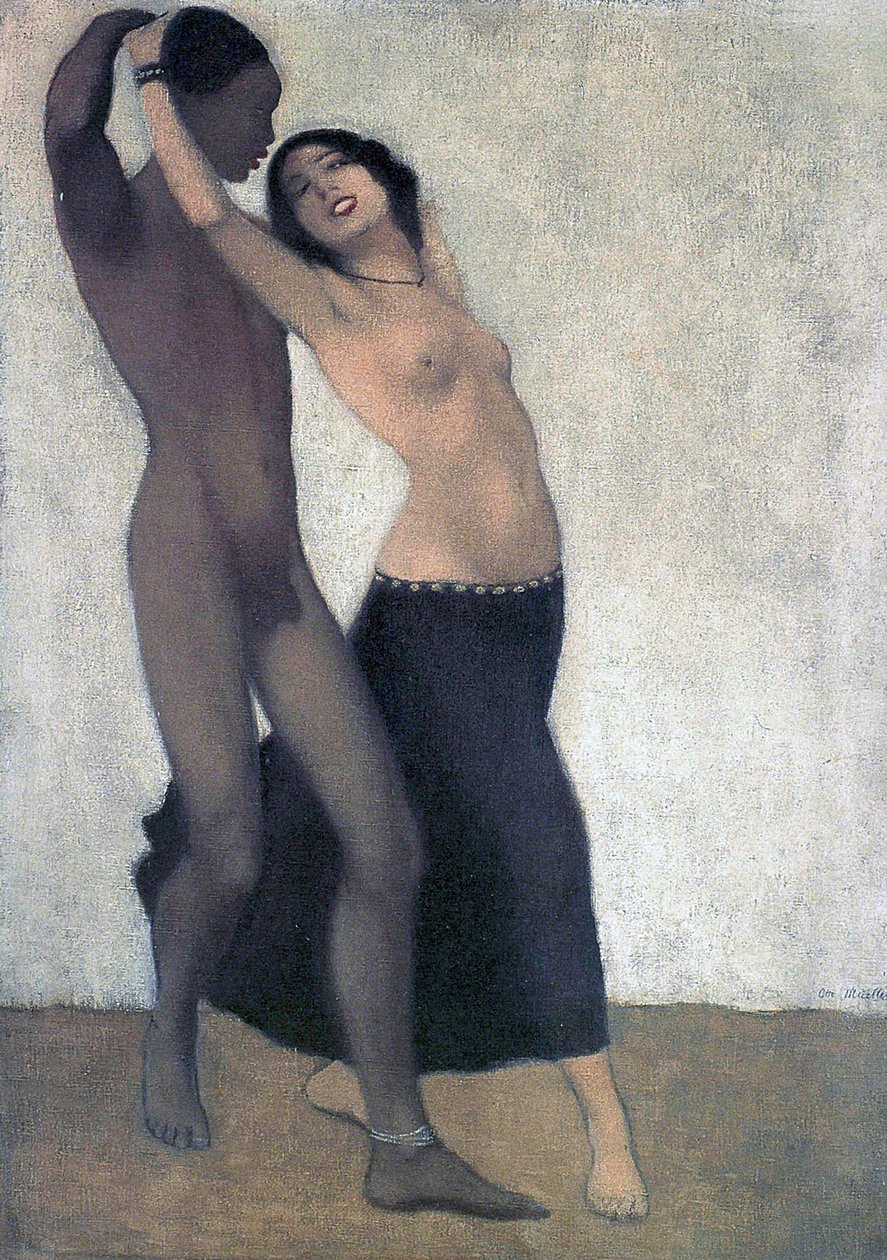 Et afroeuropæisk par dansere, ca. 1903 af Otto Mueller