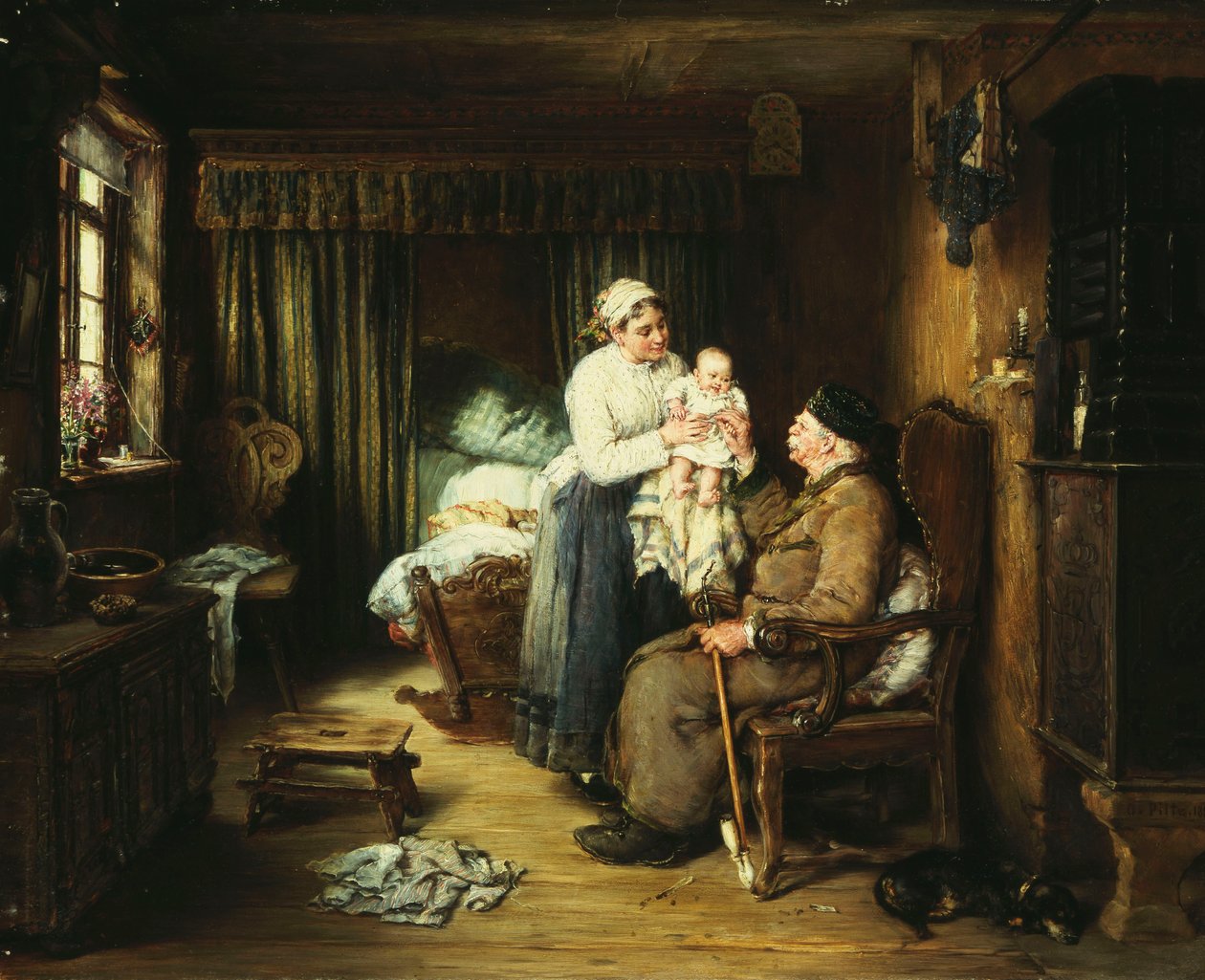 Bedstefars besøg, 1889 af Otto Piltz
