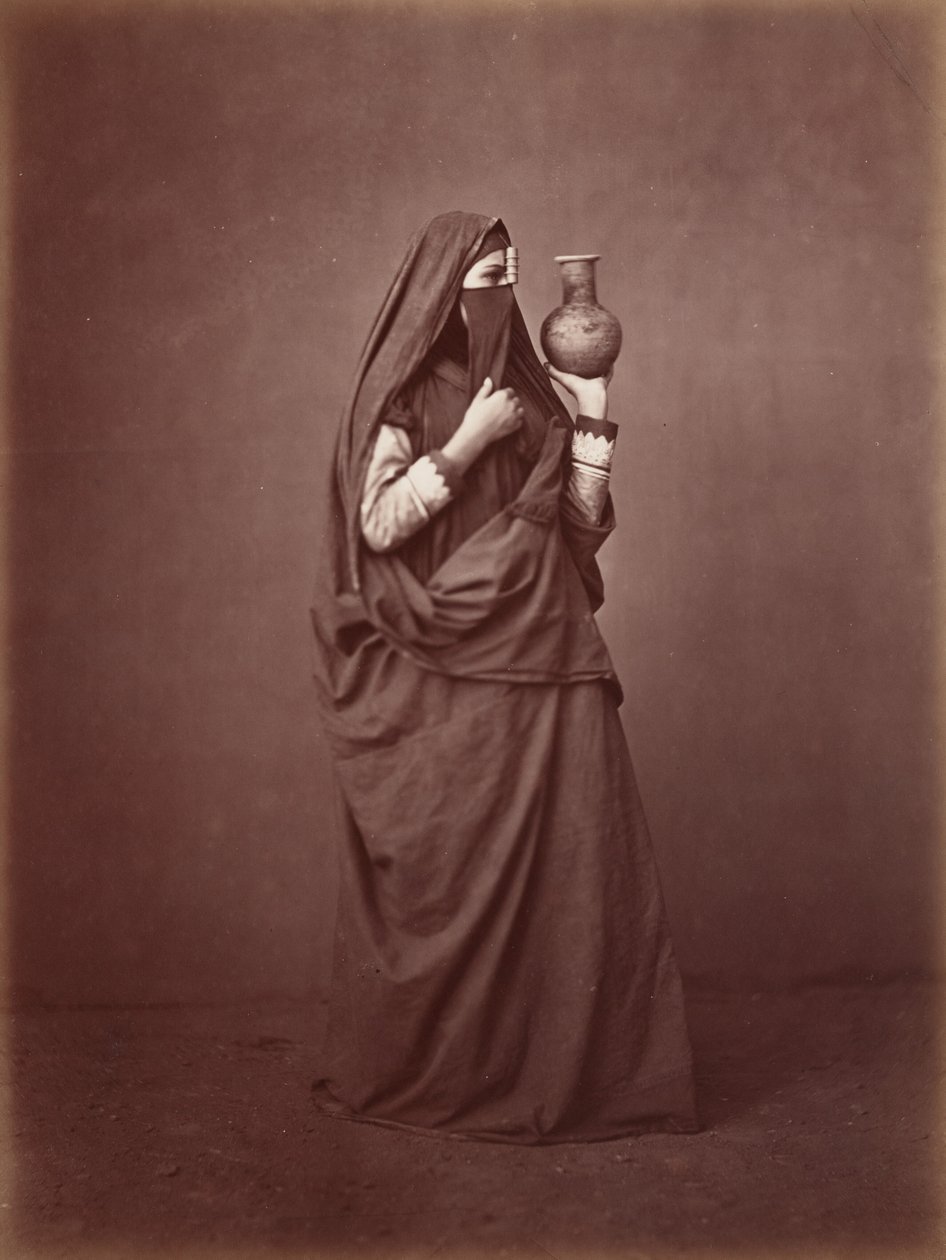 Portræt af en egyptisk kvinde, ca. 1870 (foto) af Otto Schoefft