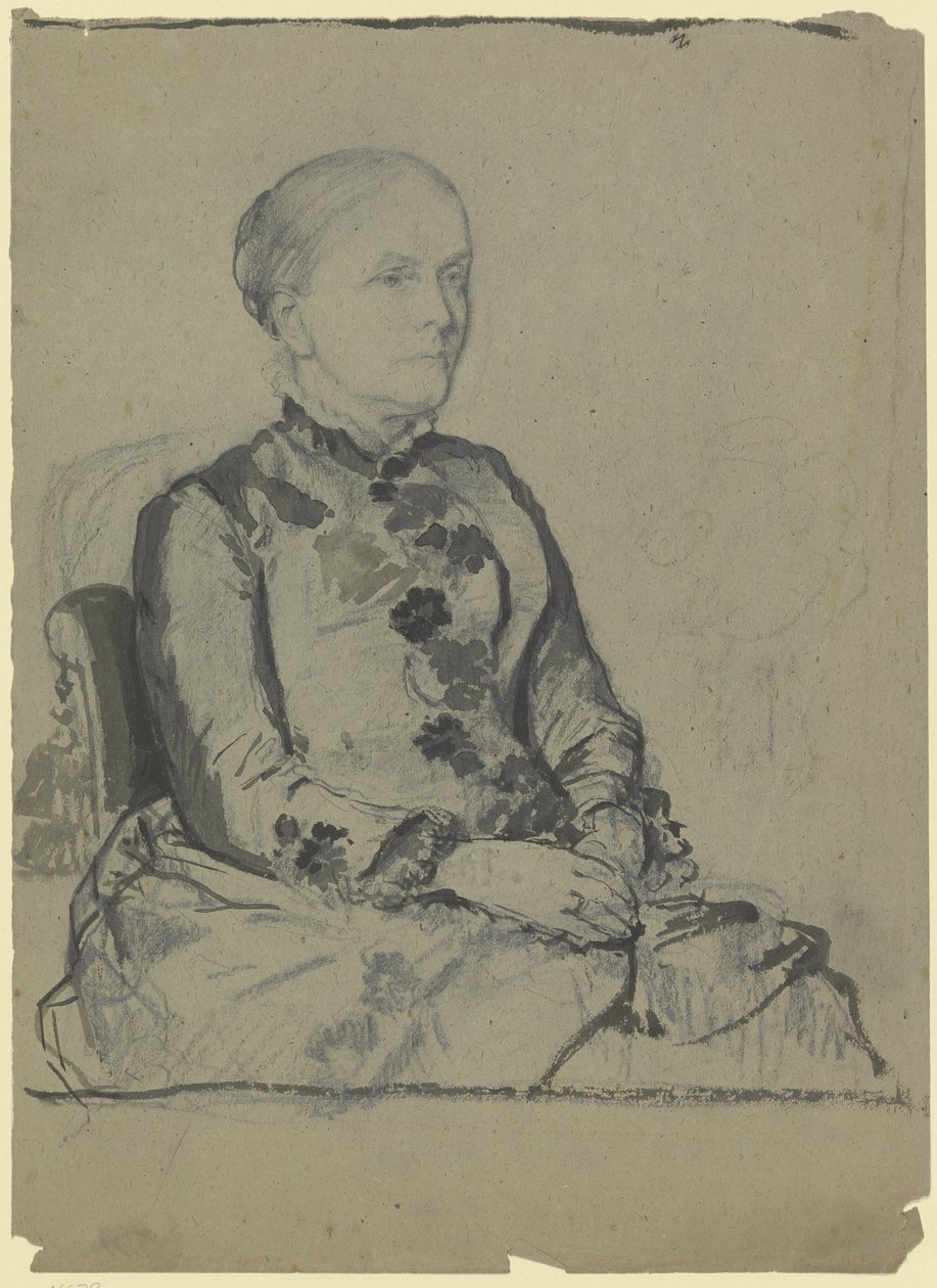 Portræt af Amalie Scholderer, kunstnerens svigerinde af Otto Scholderer