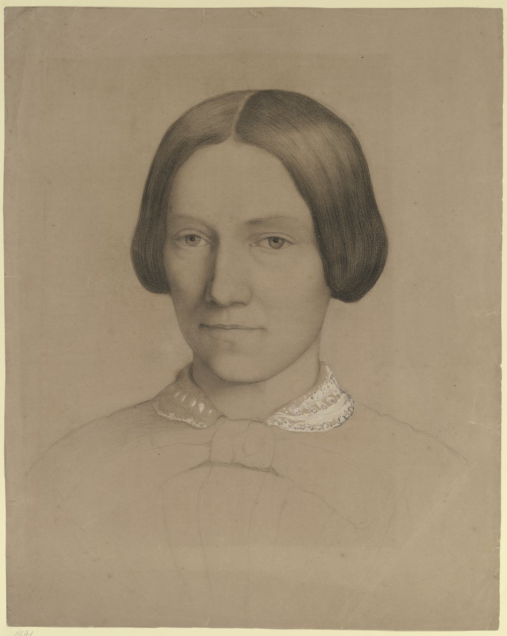 Portræt af Emilie Scholderer, kunstnerens mor, en face af Otto Scholderer