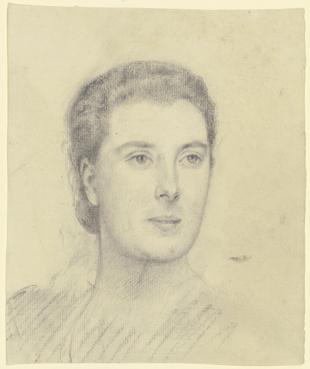 Portræt af en dame (Margret Freebody?) af Otto Scholderer