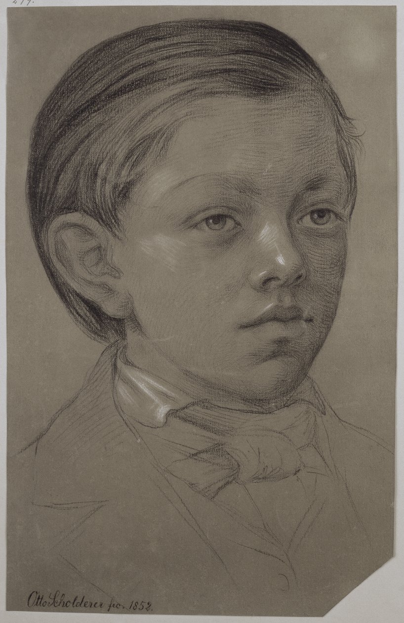 Børneportræt af Wilhelm Amandus Beer af Otto Scholderer