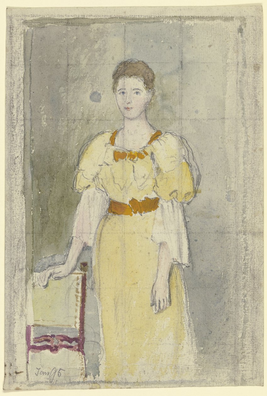 Stående dame af Otto Scholderer