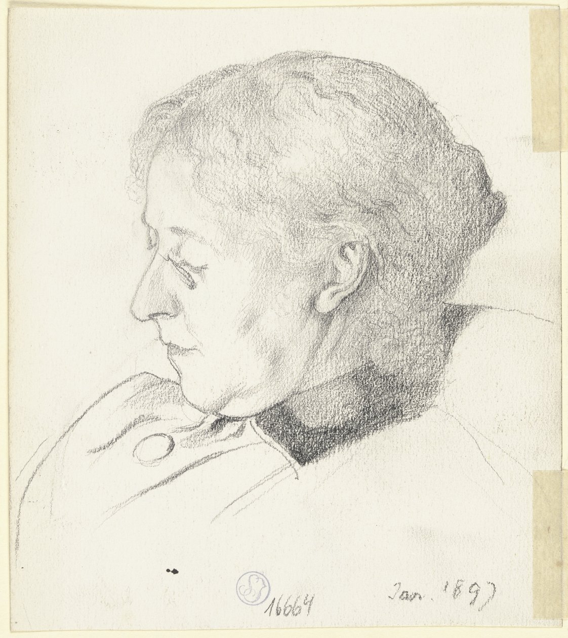 Luise Scholderer sover af Otto Scholderer