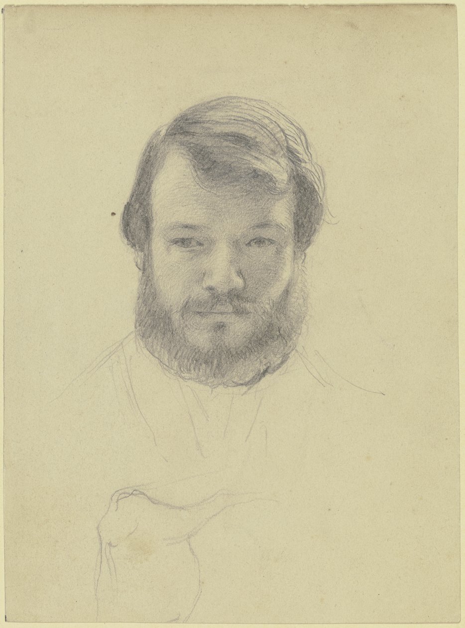 Kunstnerens selvportræt af Otto Scholderer