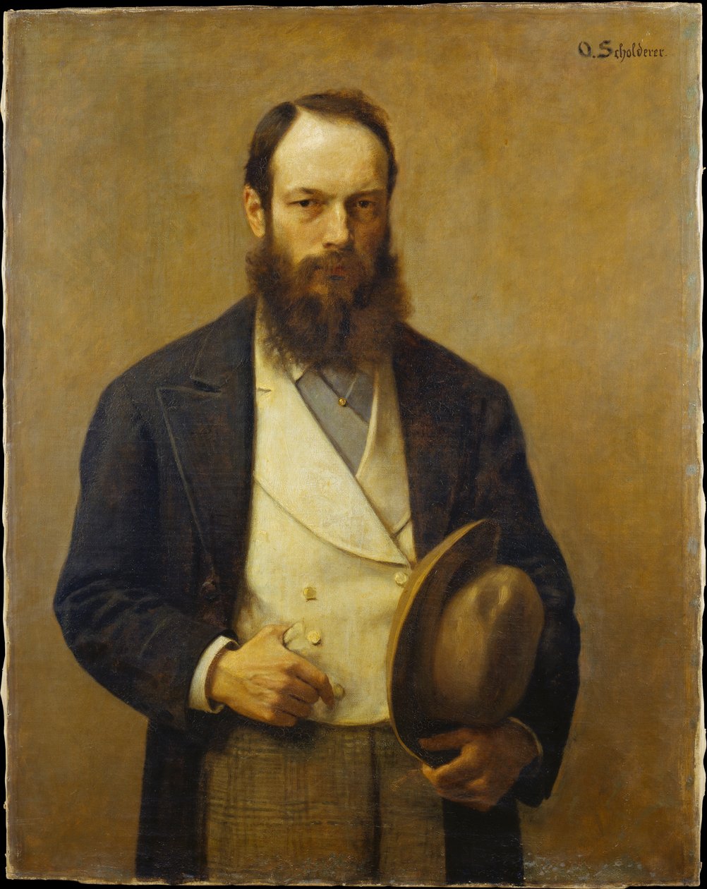 Selvportræt af Otto Scholderer