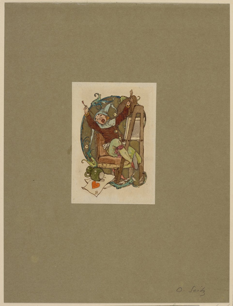 Gnome ved staffeliet af Otto Seitz