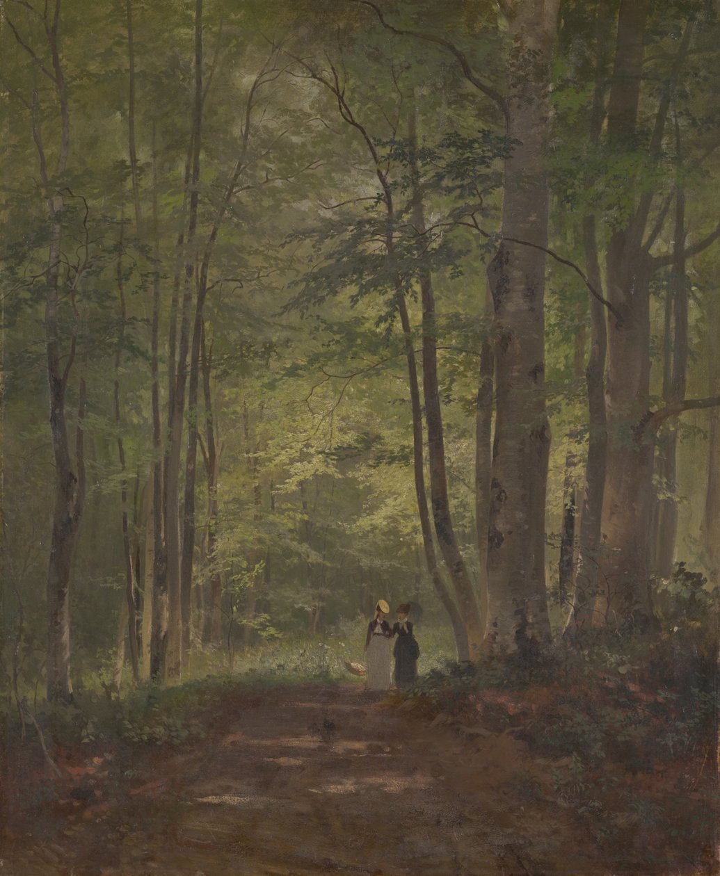 Waldinneres mit Staffage af Otto Seitz