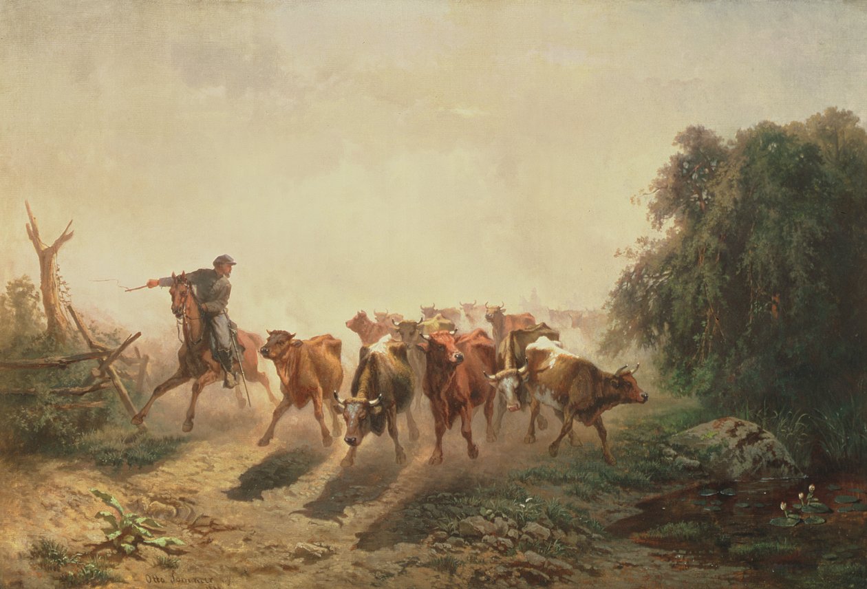 Unionsfører med kvæg til hæren, 1860 af Otto Sommer